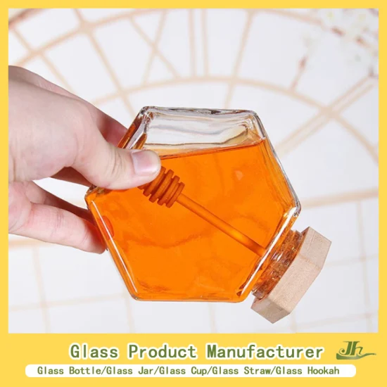 100ml 212ml 350ml 500ml 1000ml Honey Glass Jar, Jam Glass Jar, Pickles Glass Jar, Wide Mouth Glass Canning Jars with Metal Lids